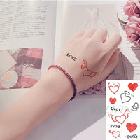 Waterproof Temporary Tattoo Sticker of body Love wave tattoo small size tatto stickers flash tatoo fake tattoos for girl women