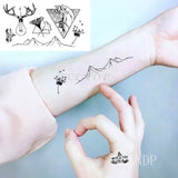 Waterproof Temporary Tattoo Sticker of body Love wave tattoo small size tatto stickers flash tatoo fake tattoos for girl women