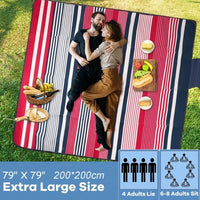 200cm*200cm Extra Large Picnic Blanket Floral Outdoor Picnic Beach Mat Foldable Thick Camping Mat Tent Ground Mat Trekking