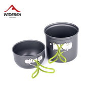Widesea Ultralight Camping Cooking Utensils Outdoor Tableware Pot Set Hiking Picnic Backpacking Tourism Supplies Equipment