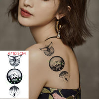 Waterproof Temporary Tattoo Sticker Black Word angel devil bull cross English Letters Flash Tatoo Fake Tatto for Woman Men