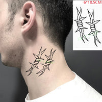 Waterproof Temporary Tattoo Sticker Black Word angel devil bull cross English Letters Flash Tatoo Fake Tatto for Woman Men