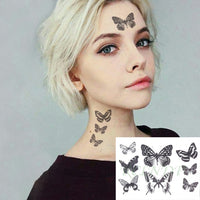 Waterproof Temporary Tattoo Sticker Black Word angel devil bull cross English Letters Flash Tatoo Fake Tatto for Woman Men