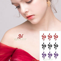 Waterproof Temporary Tattoo Sticker Black Word angel devil bull cross English Letters Flash Tatoo Fake Tatto for Woman Men