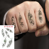 Waterproof Temporary Tattoo Sticker Black Word angel devil bull cross English Letters Flash Tatoo Fake Tatto for Woman Men