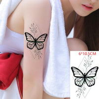 Waterproof Temporary Tattoo Sticker Black Word angel devil bull cross English Letters Flash Tatoo Fake Tatto for Woman Men