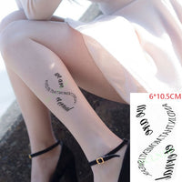 Waterproof Temporary Tattoo Sticker Black Word angel devil bull cross English Letters Flash Tatoo Fake Tatto for Woman Men