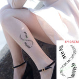 Waterproof Temporary Tattoo Sticker Black Word angel devil bull cross English Letters Flash Tatoo Fake Tatto for Woman Men