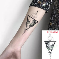 Waterproof Temporary Tattoo Sticker Black Word angel devil bull cross English Letters Flash Tatoo Fake Tatto for Woman Men