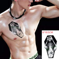 Waterproof Temporary Tattoo Sticker Black Word angel devil bull cross English Letters Flash Tatoo Fake Tatto for Woman Men
