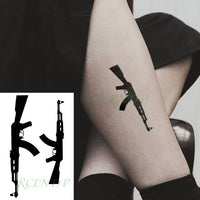 Waterproof Temporary Tattoo Sticker Black Word angel devil bull cross English Letters Flash Tatoo Fake Tatto for Woman Men