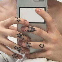 Waterproof Temporary Tattoo Sticker Black Word angel devil bull cross English Letters Flash Tatoo Fake Tatto for Woman Men
