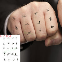 Waterproof Temporary Tattoo Sticker Black Word angel devil bull cross English Letters Flash Tatoo Fake Tatto for Woman Men