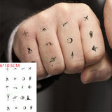 Waterproof Temporary Tattoo Sticker Black Word angel devil bull cross English Letters Flash Tatoo Fake Tatto for Woman Men