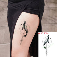 Waterproof Temporary Tattoo Sticker Black Word angel devil bull cross English Letters Flash Tatoo Fake Tatto for Woman Men