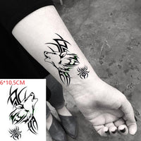 Waterproof Temporary Tattoo Sticker Black Word angel devil bull cross English Letters Flash Tatoo Fake Tatto for Woman Men