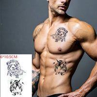 Waterproof Temporary Tattoo Sticker Black Word angel devil bull cross English Letters Flash Tatoo Fake Tatto for Woman Men