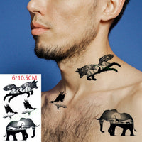Waterproof Temporary Tattoo Sticker Black Word angel devil bull cross English Letters Flash Tatoo Fake Tatto for Woman Men