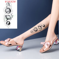 Waterproof Temporary Tattoo Sticker Black Word angel devil bull cross English Letters Flash Tatoo Fake Tatto for Woman Men
